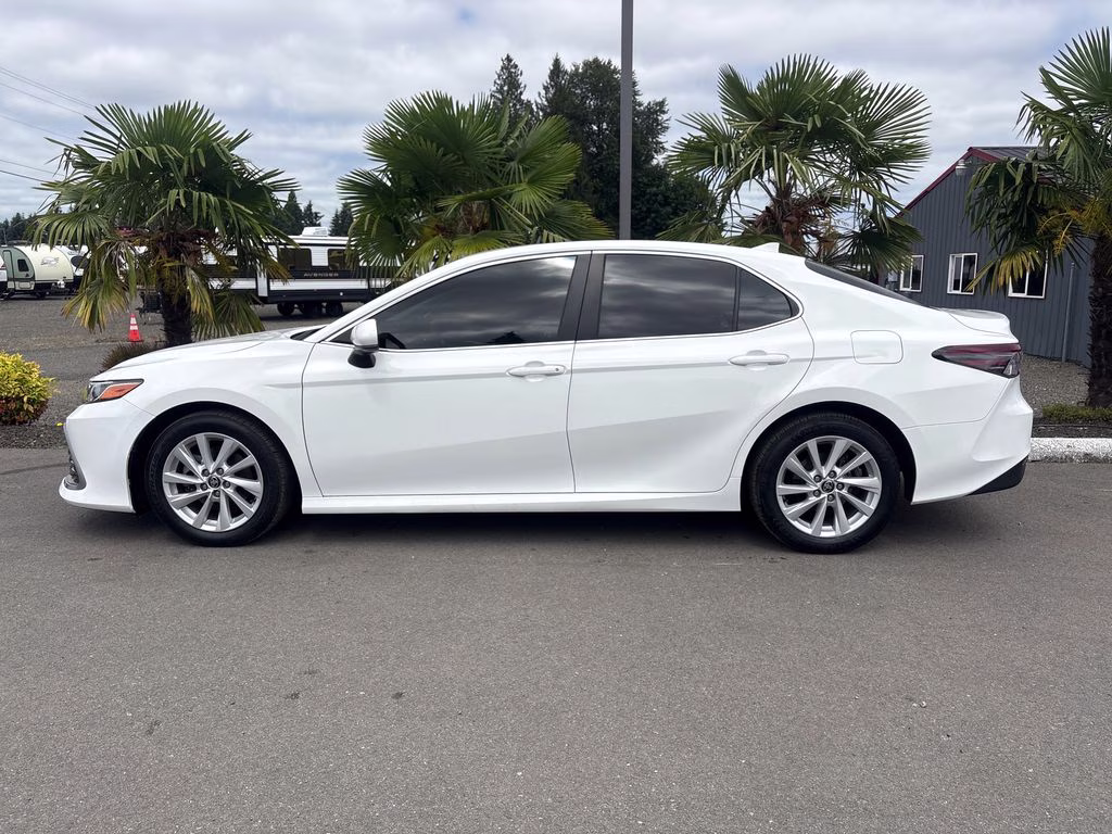 2022 White Toyota Camry LE AWD Sedan