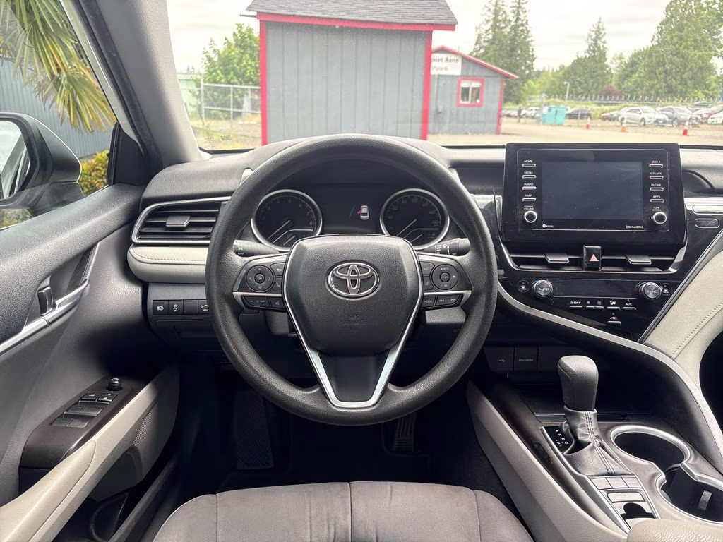 2022 White Toyota Camry LE AWD Sedan