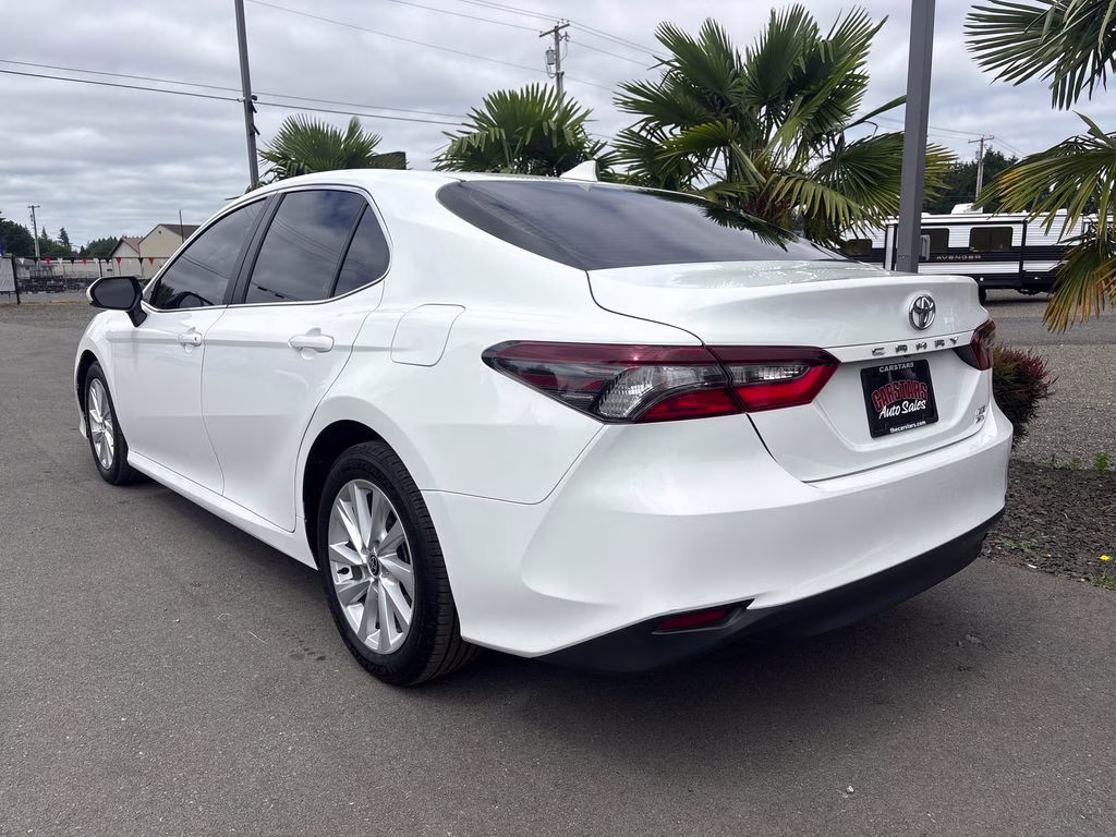 2022 White Toyota Camry LE AWD Sedan