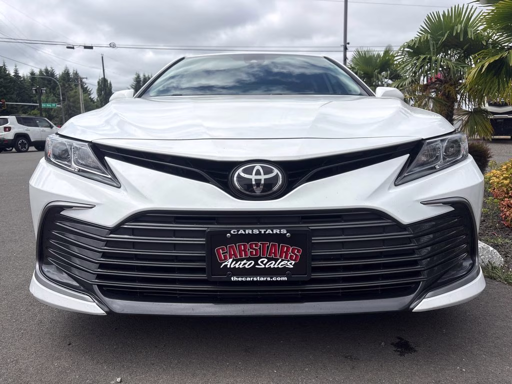 2022 White Toyota Camry LE AWD Sedan