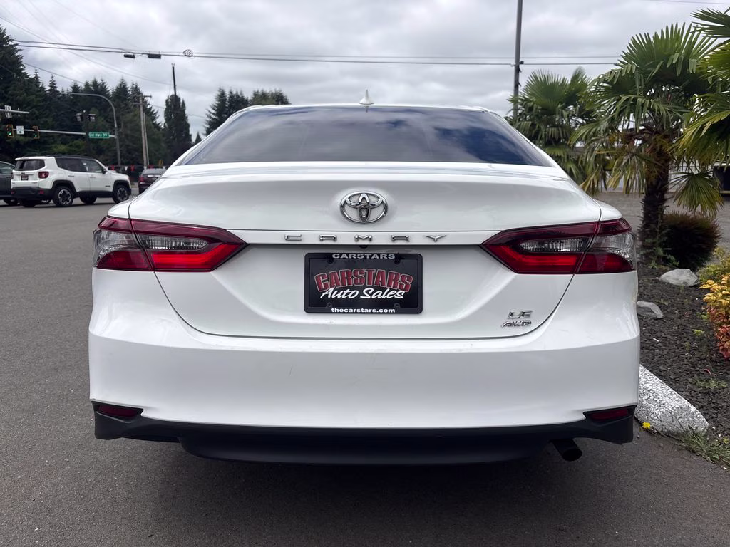 2022 White Toyota Camry LE AWD Sedan