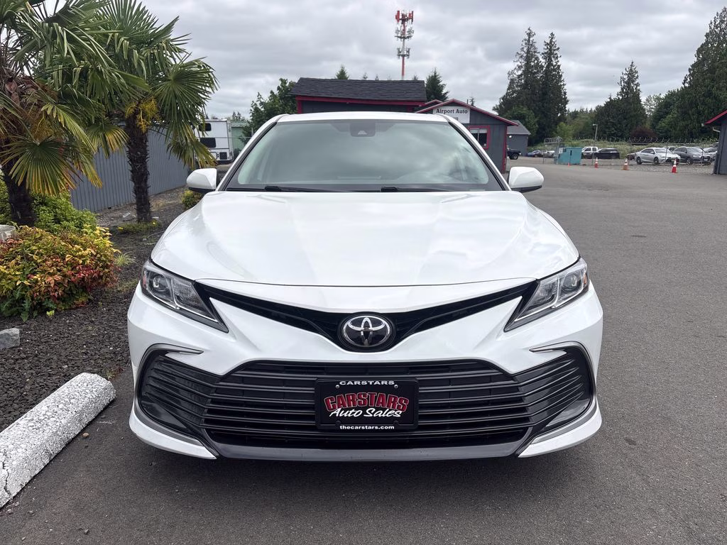 2022 White Toyota Camry LE AWD Sedan