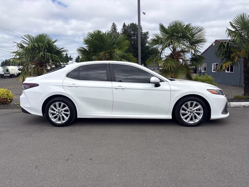 2022 White Toyota Camry LE AWD Sedan