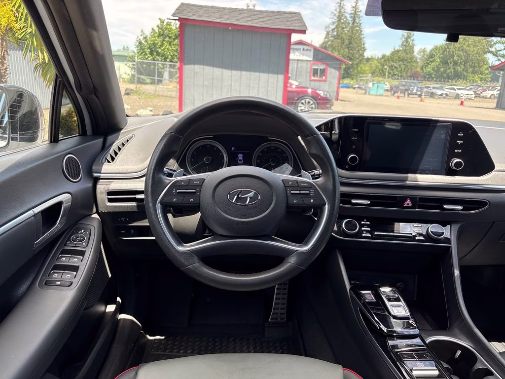 2021 White Hyundai Sonata SEL Plus FWD Sedan