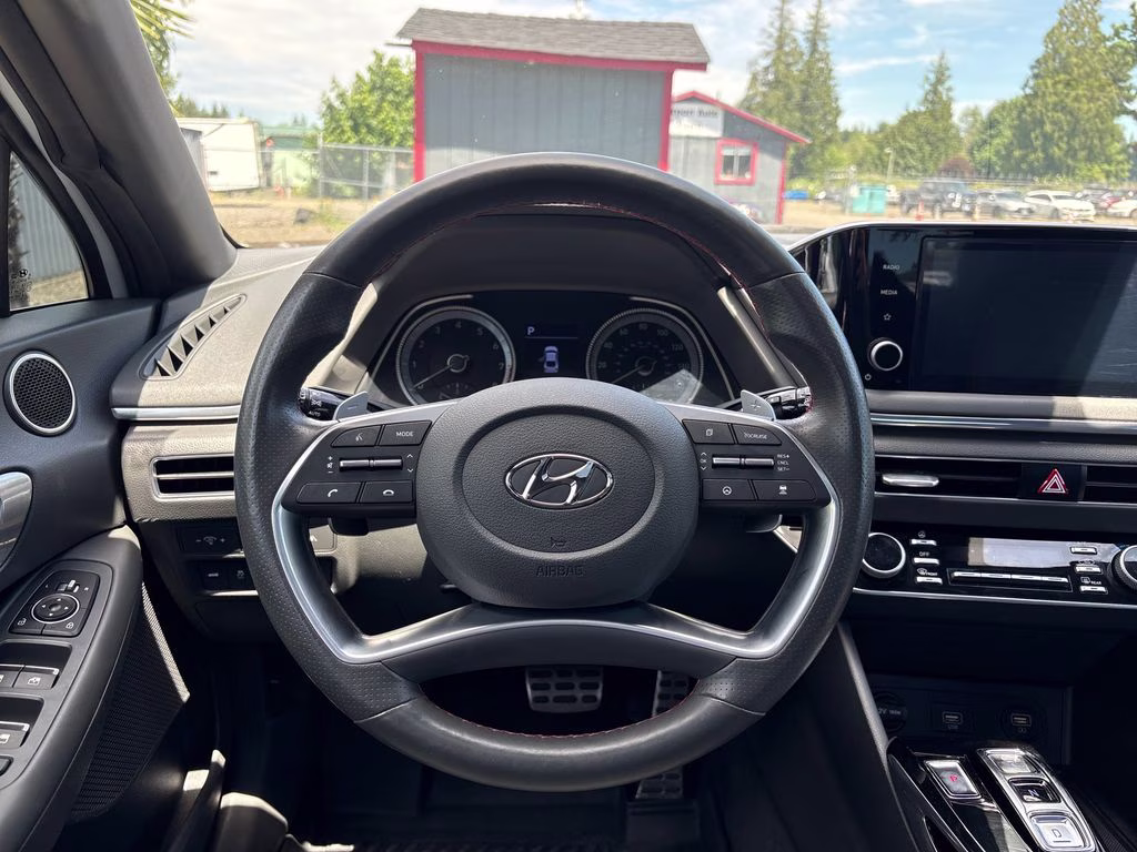 2021 White Hyundai Sonata SEL Plus FWD Sedan