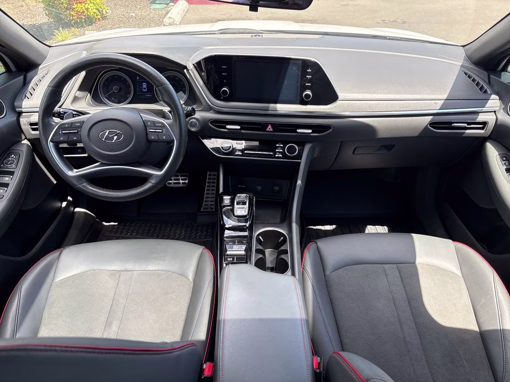 2021 White Hyundai Sonata SEL Plus FWD Sedan