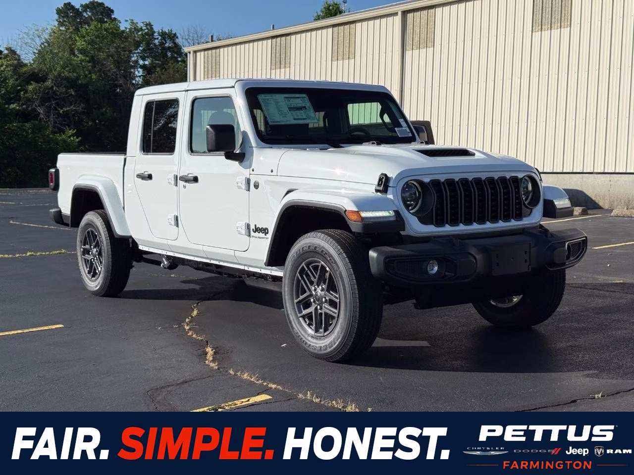 2026 Bright White Clearcoat Jeep Gladiator Sport S 4X4 Truck