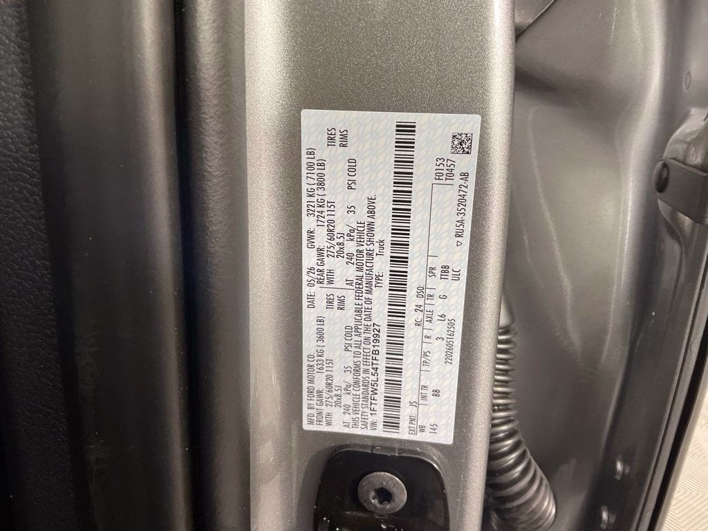 2026 Silver Metallic Ford F-150 Lariat 4X4 Truck