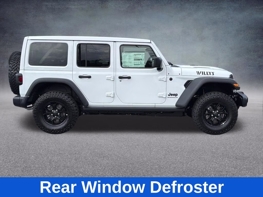 2026 Bright White Clearcoat Jeep Wrangler Willys 4X4 SUV