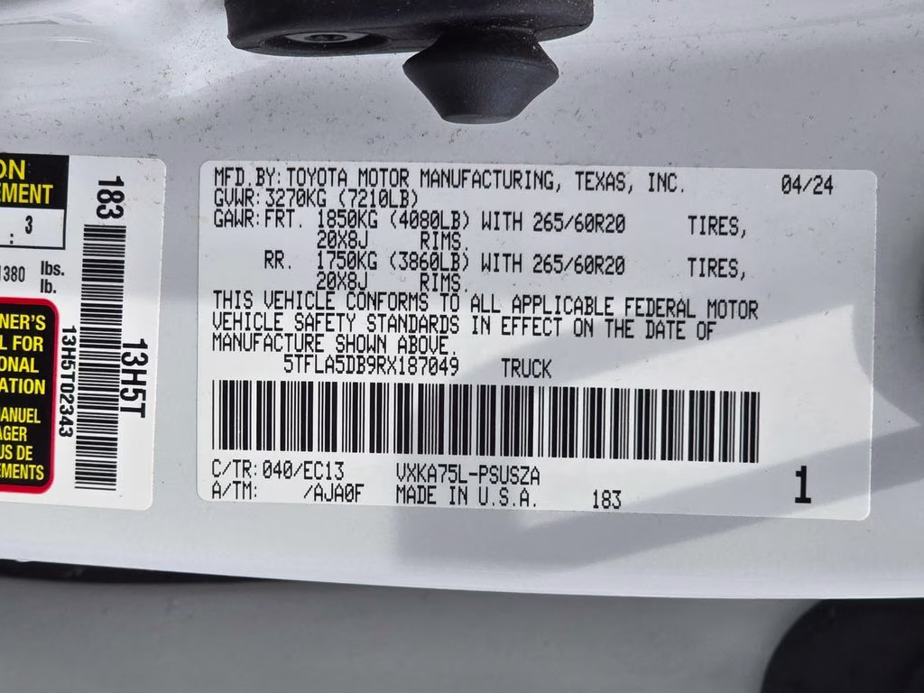 2024 Ice Cap Toyota Tundra SR5 4X4 Truck