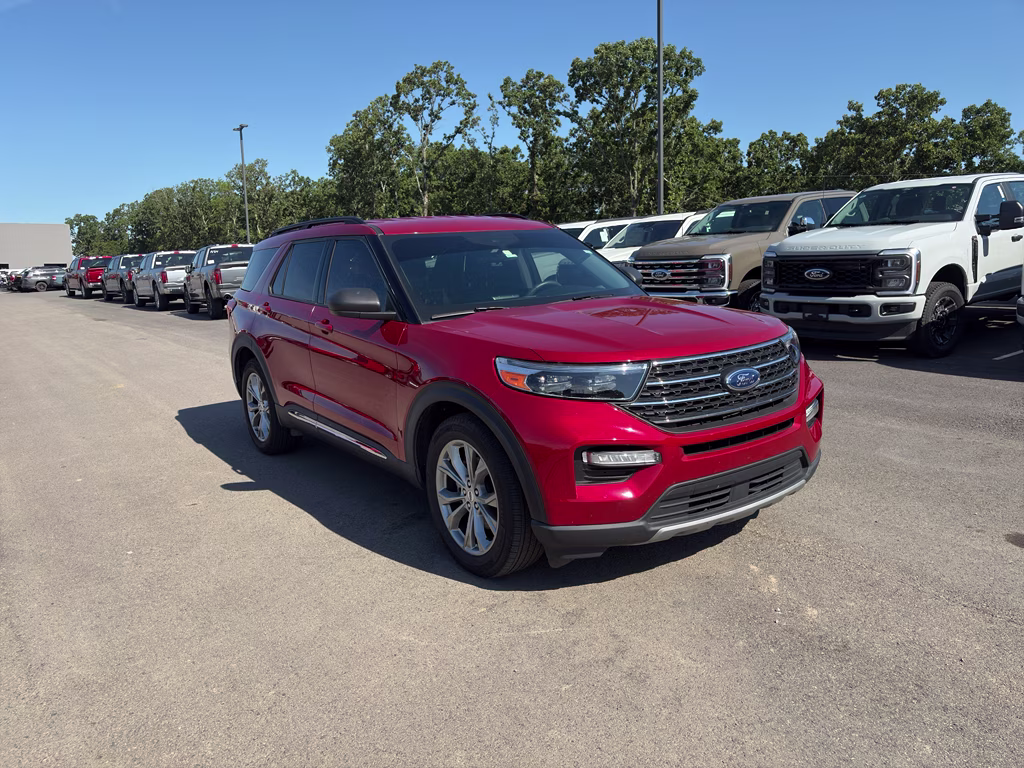 2023 Rapid Red Metallic Tinted Clearcoat Ford Explorer XLT RWD SUV