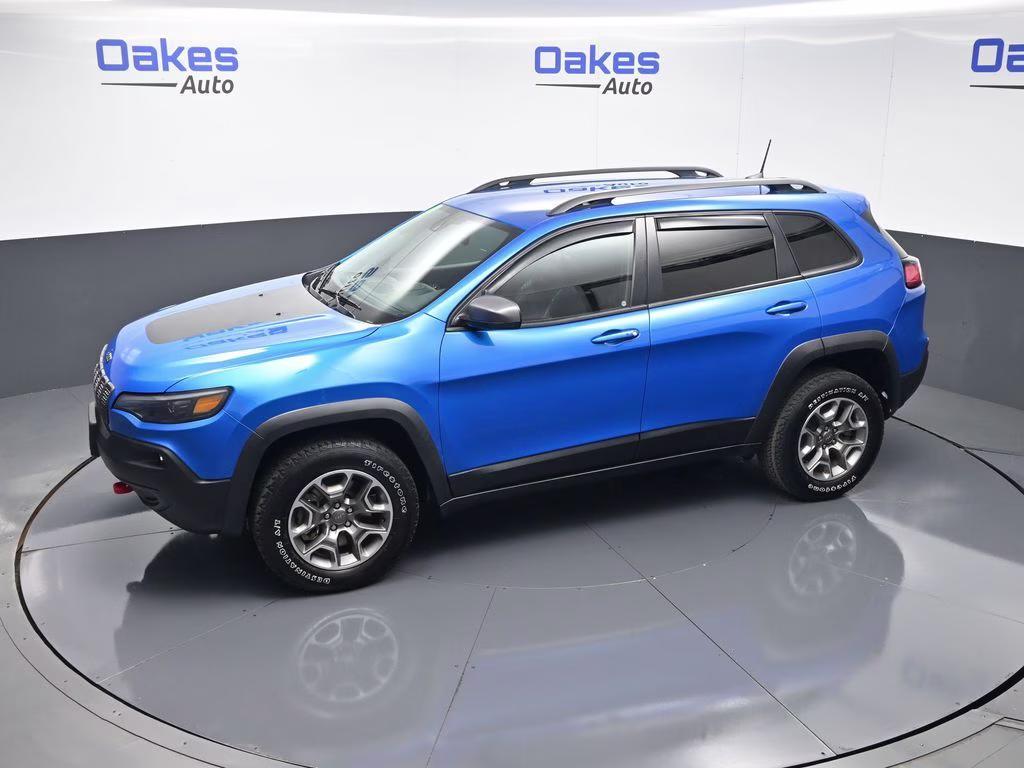 2021 Hydro Blue Pearlcoat Jeep Cherokee Trailhawk 4X4 SUV