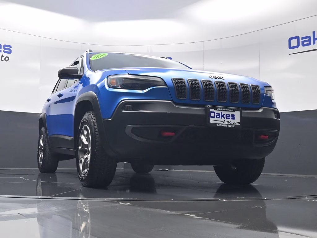 2021 Hydro Blue Pearlcoat Jeep Cherokee Trailhawk 4X4 SUV