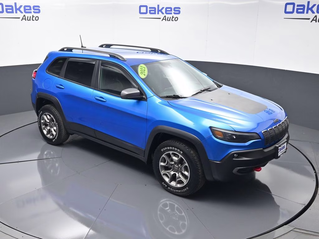 2021 Hydro Blue Pearlcoat Jeep Cherokee Trailhawk 4X4 SUV