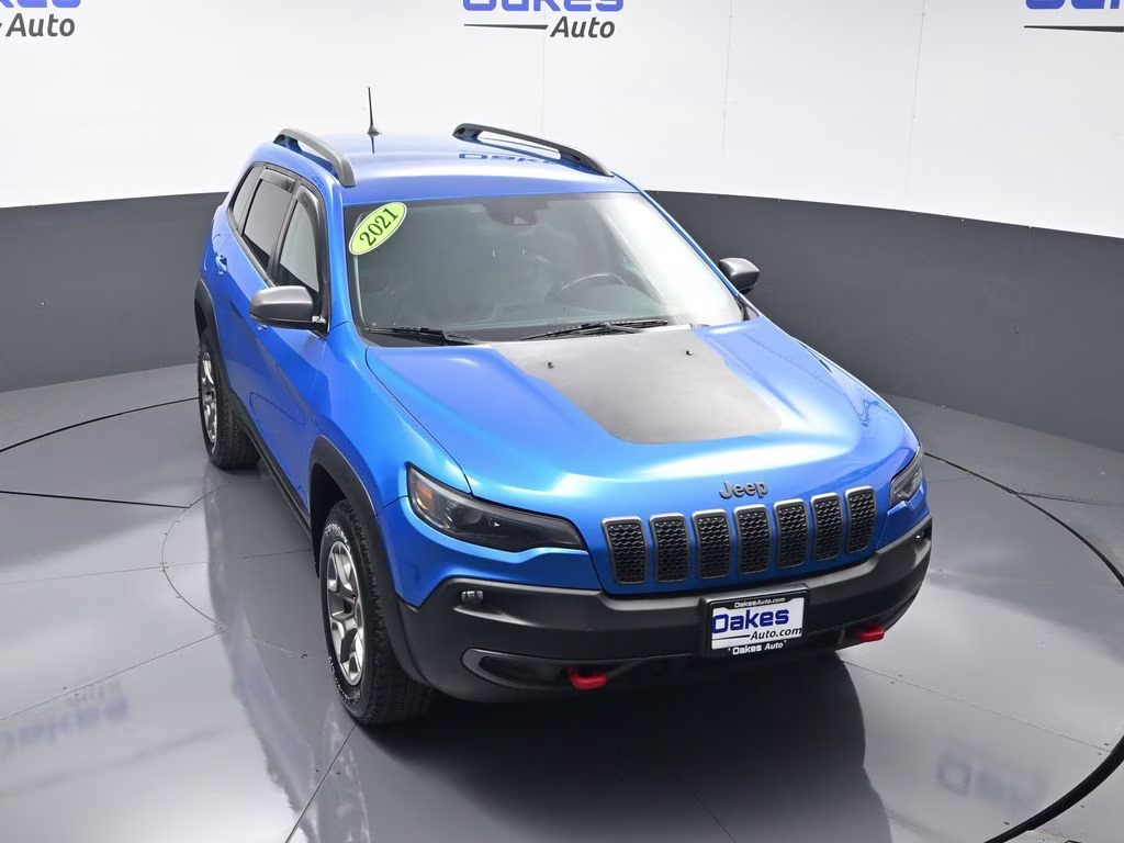 2021 Hydro Blue Pearlcoat Jeep Cherokee Trailhawk 4X4 SUV