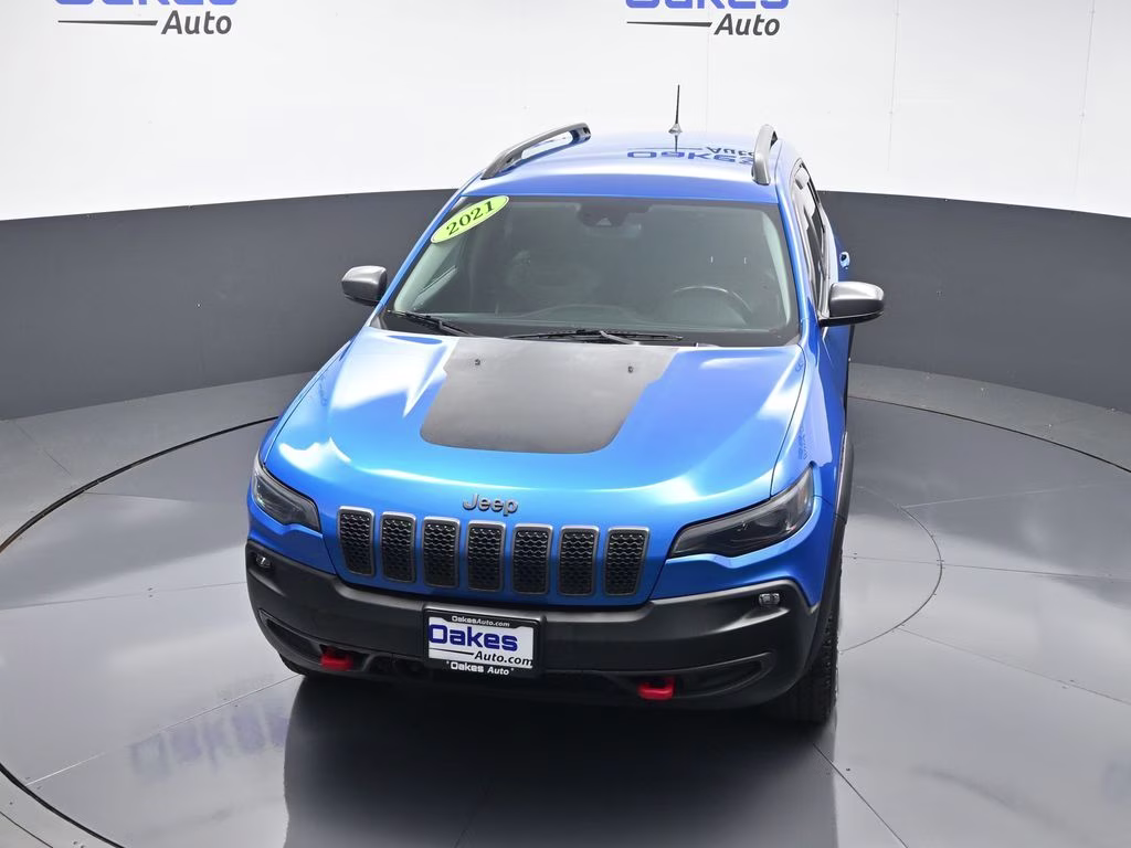 2021 Hydro Blue Pearlcoat Jeep Cherokee Trailhawk 4X4 SUV