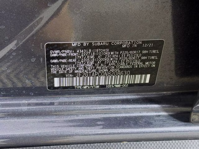 2022 Magnetite Gray Metallic Subaru Crosstrek Premium AWD SUV