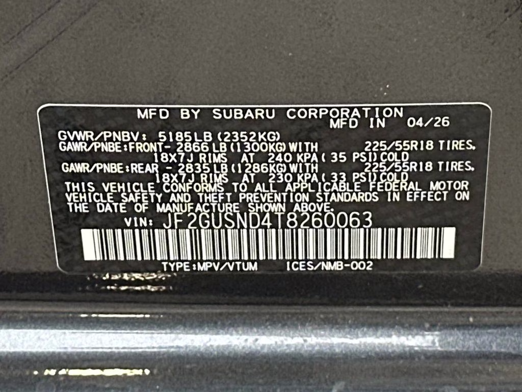 2026 Magnetite Gray Metallic Subaru Crosstrek Hybrid Limited AWD SUV