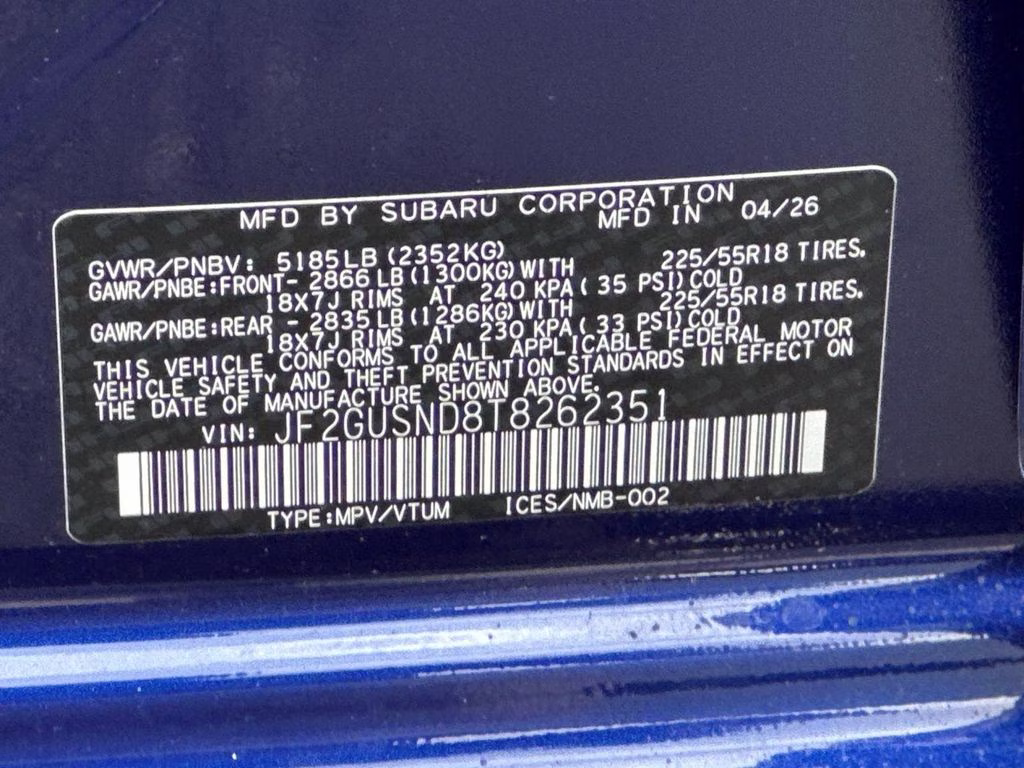 2026 Sapphire Blue Pearl Subaru Crosstrek Hybrid Limited AWD SUV