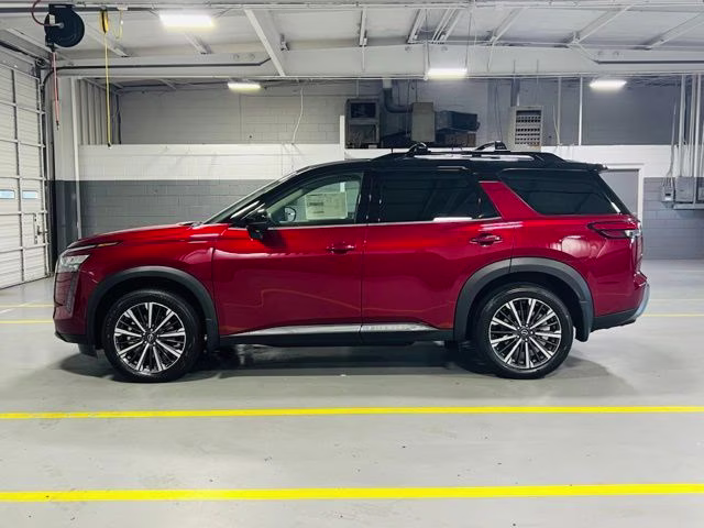 2026 Scarlet Ember/Super Black Nissan Pathfinder Platinum FWD SUV