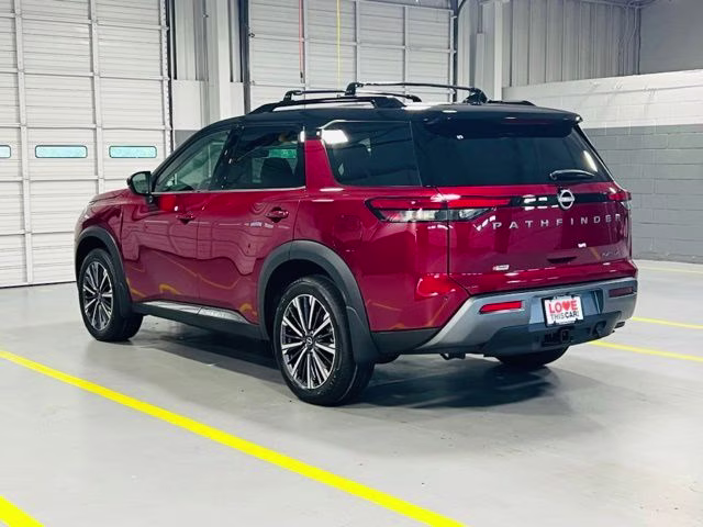 2026 Scarlet Ember/Super Black Nissan Pathfinder Platinum FWD SUV