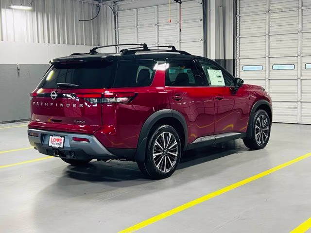 2026 Scarlet Ember/Super Black Nissan Pathfinder Platinum FWD SUV