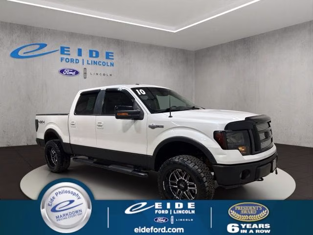 2010 White Platinum Metallic Tri-Coat Ford F-150 King Ranch 4X4 Truck