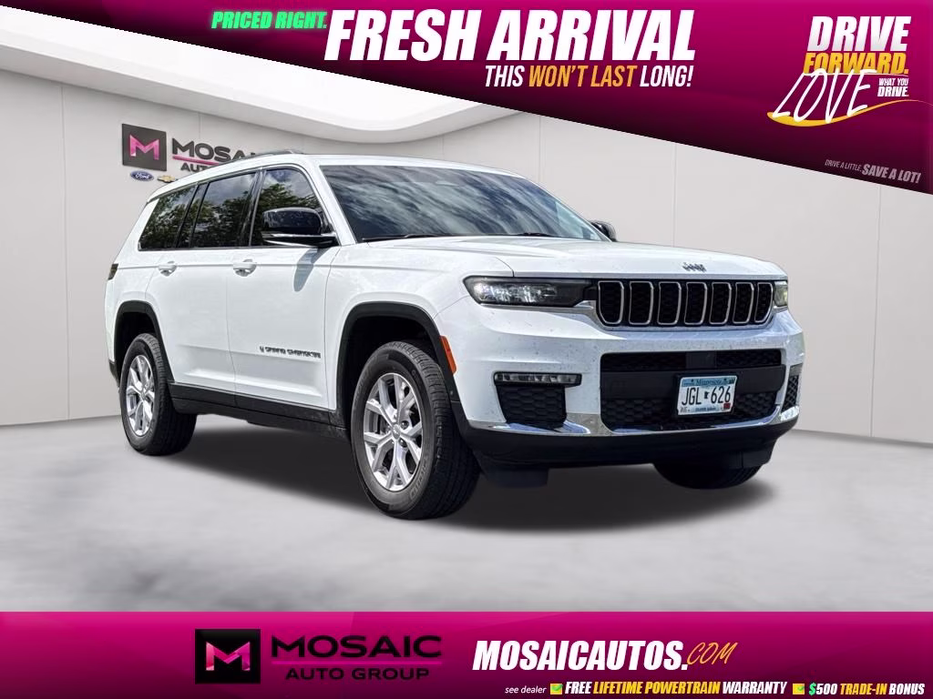 2021 Bright White Clearcoat Jeep Grand Cherokee L Limited 4X4 SUV