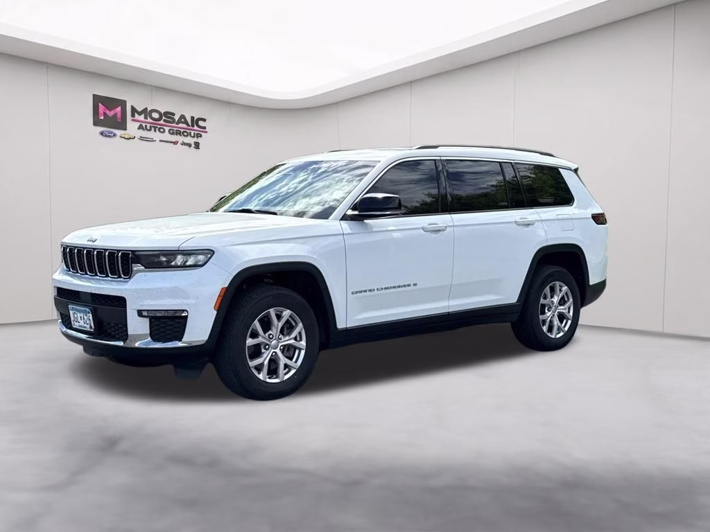 2021 Bright White Clearcoat Jeep Grand Cherokee L Limited 4X4 SUV