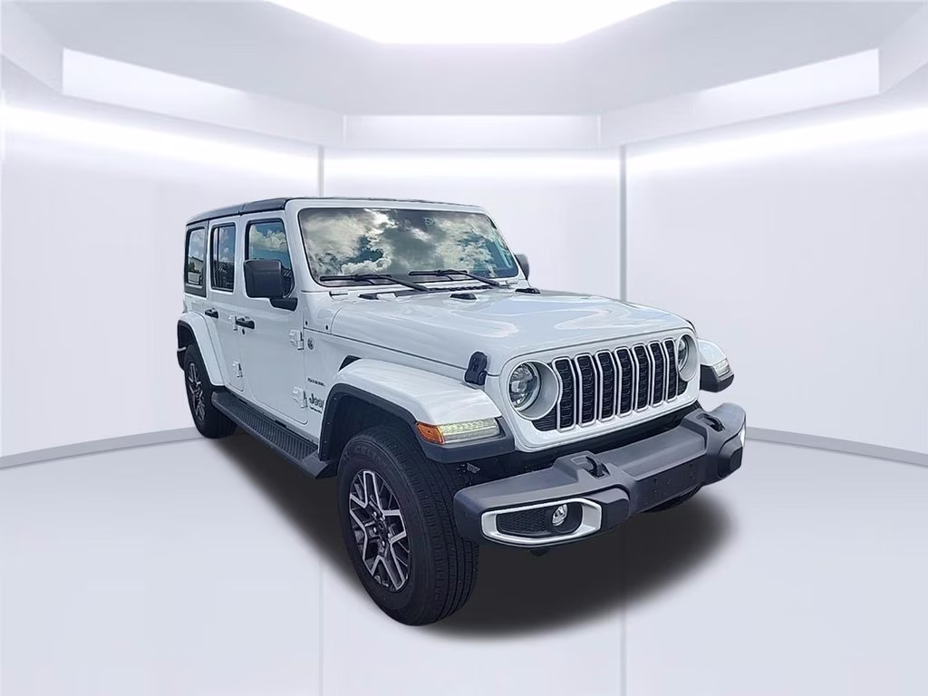 2024 White Jeep Wrangler Sahara 4X4 SUV