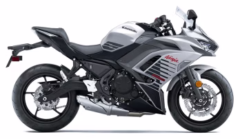 2026 Metallic Matte Whitish Silver / Metallic Flat Spark Black Kawasaki Ninja 650 ABS Motorcycle