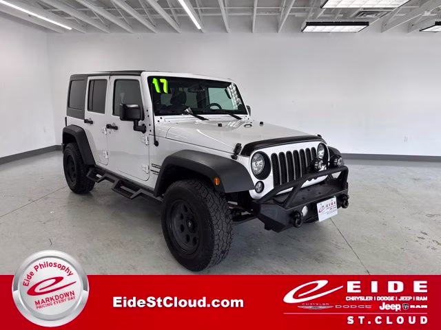 2017 Bright White Clearcoat Jeep Wrangler Unlimited Sport 4X4 SUV
