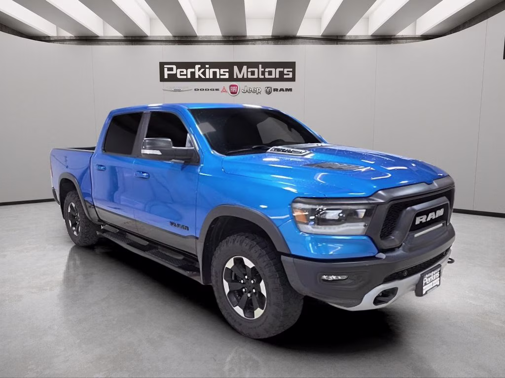 2021 Hydro Blue Pearlcoat Ram 1500 Rebel 4X4 Truck
