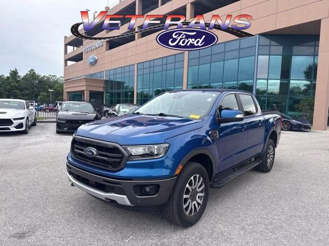 2019 Lightning Blue Metallic Ford Ranger LARIAT Crew Cab Pickup RWD Truck