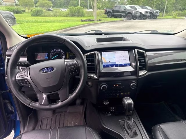 2019 Lightning Blue Metallic Ford Ranger LARIAT Crew Cab Pickup RWD Truck