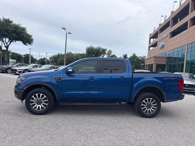 2019 Lightning Blue Metallic Ford Ranger LARIAT Crew Cab Pickup RWD Truck