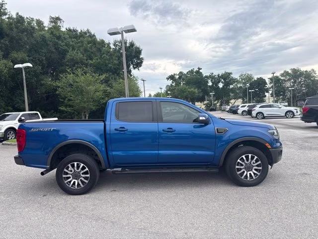 2019 Lightning Blue Metallic Ford Ranger LARIAT Crew Cab Pickup RWD Truck