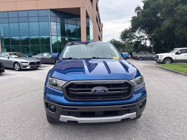 2019 Lightning Blue Metallic Ford Ranger LARIAT Crew Cab Pickup RWD Truck