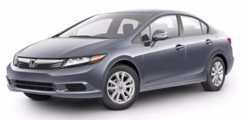 2012 Black Honda Civic EX-L FWD Sedan
