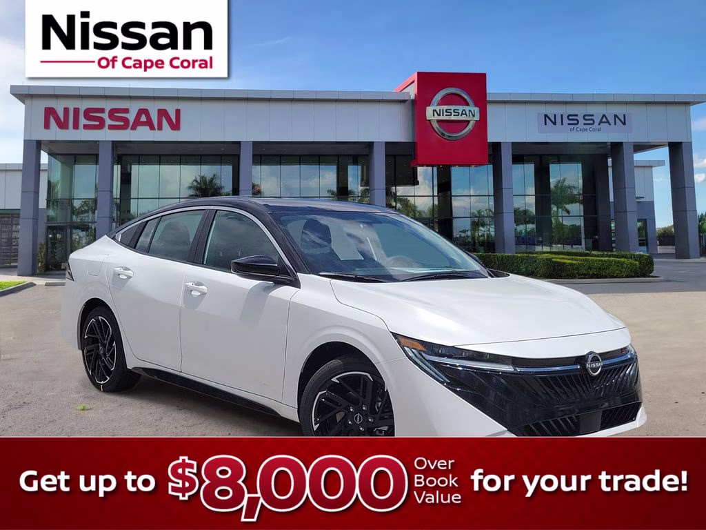 2026 Aspen White/Super Black Nissan Sentra SR FWD Sedan