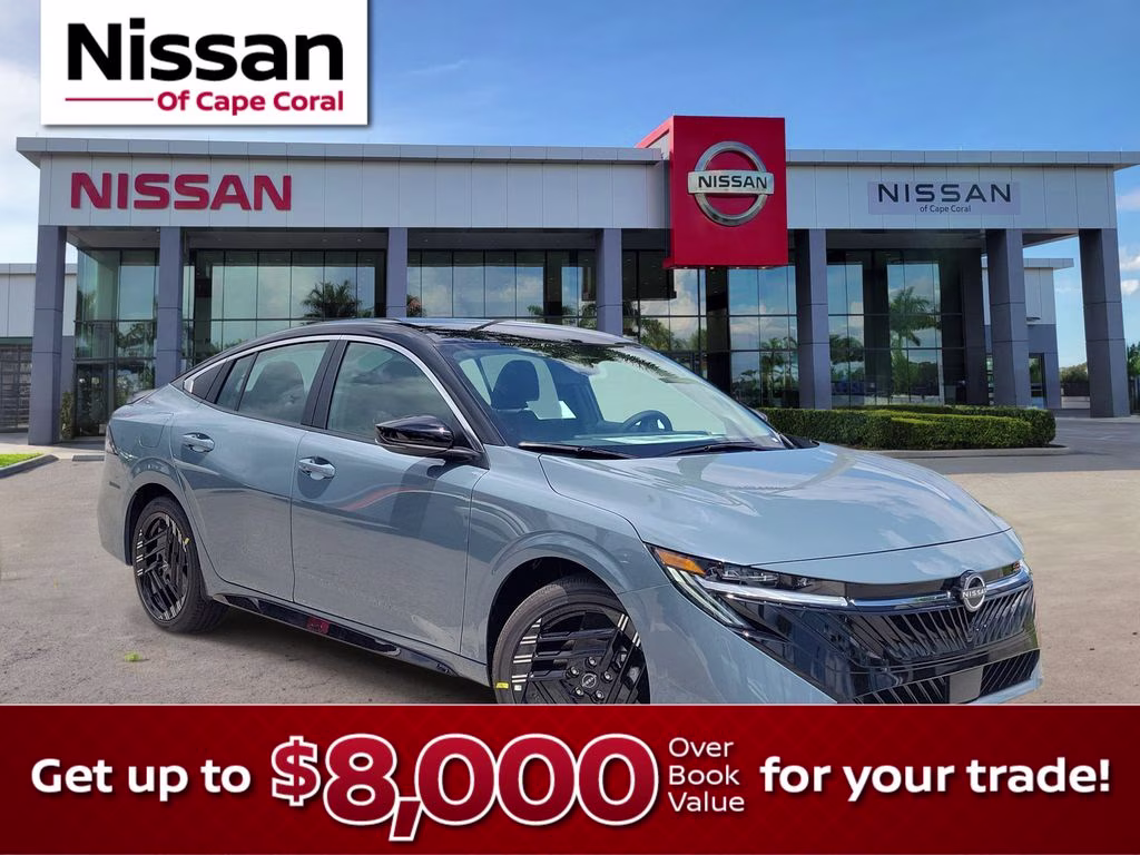 2026 Atlantic Gray/Super Black Nissan Sentra SR FWD Sedan