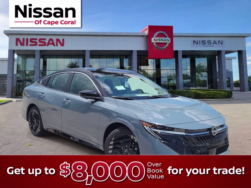 2026 Atlantic Gray/Super Black Nissan Sentra SR FWD Sedan
