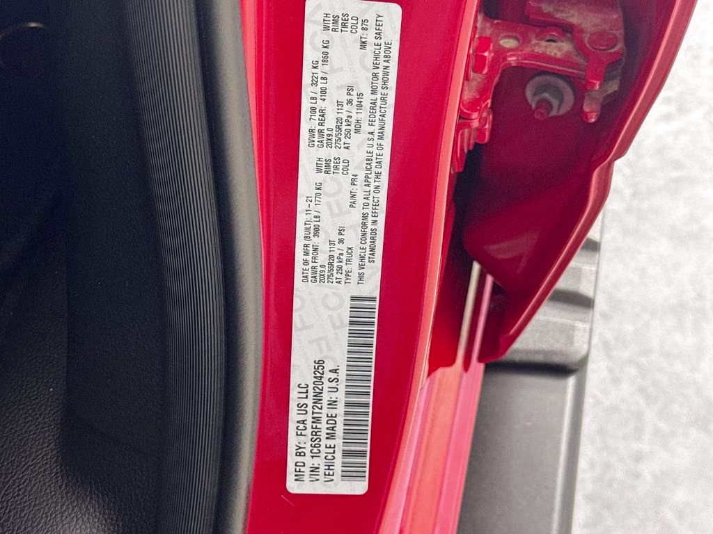 2022 Flame Red Clearcoat Ram 1500 Big Horn/Lone Star 4X4 Truck