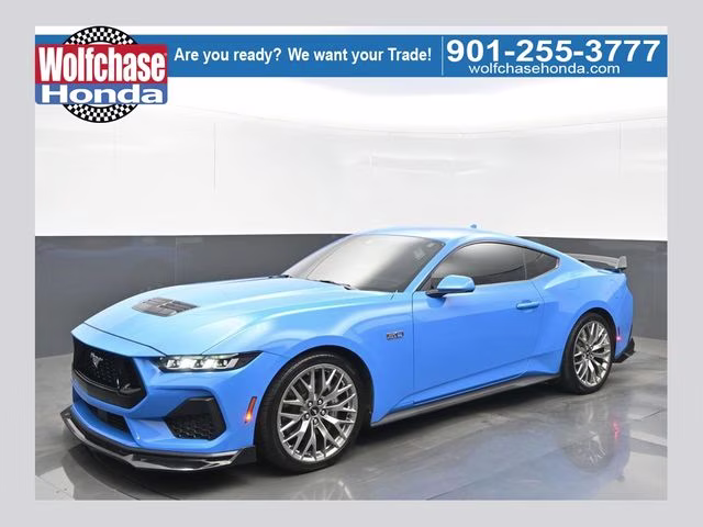 2024 Grabber Blue Metallic Ford Mustang GT Premium RWD Coupe