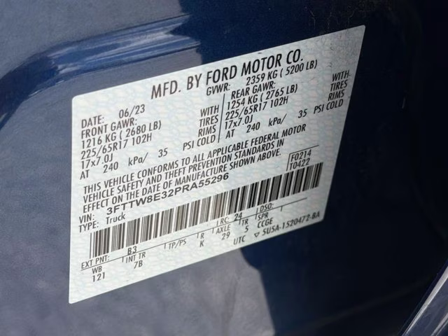 2023 Atlas Blue Metallic Ford Maverick XLT FWD Truck