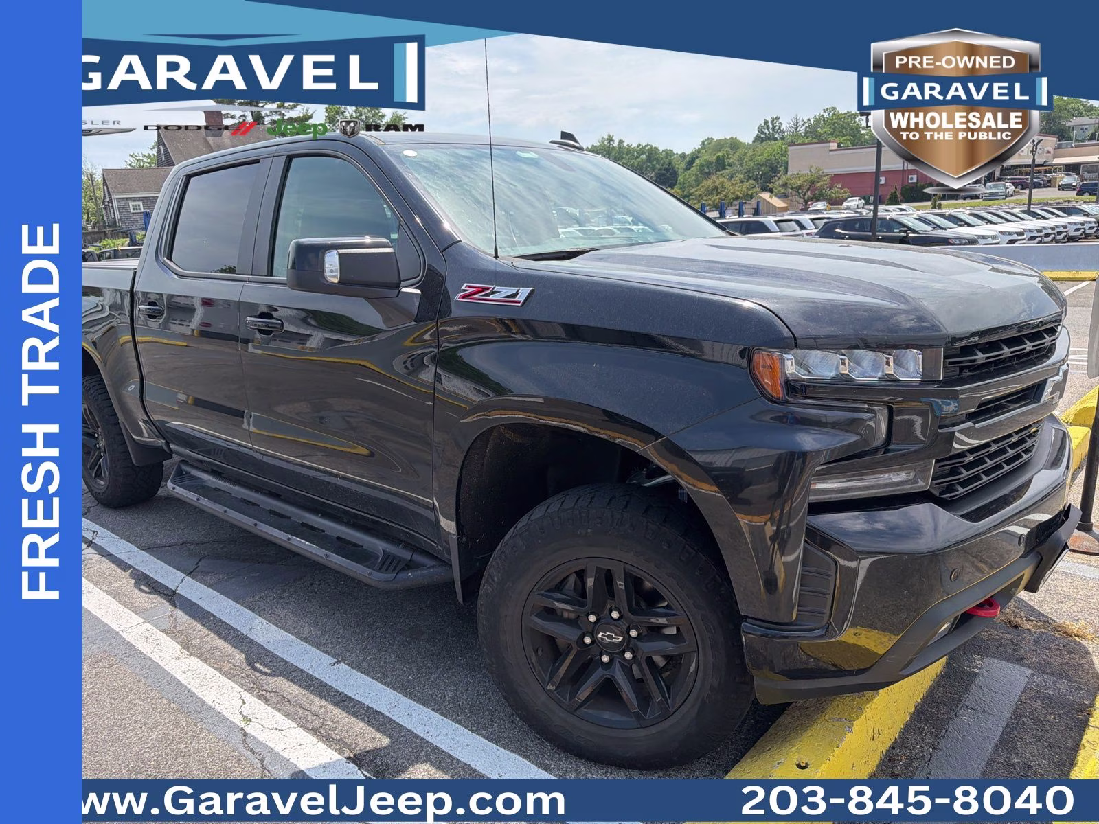 2019 Black Chevrolet Silverado 1500 LT Trail Boss 4X4 Truck