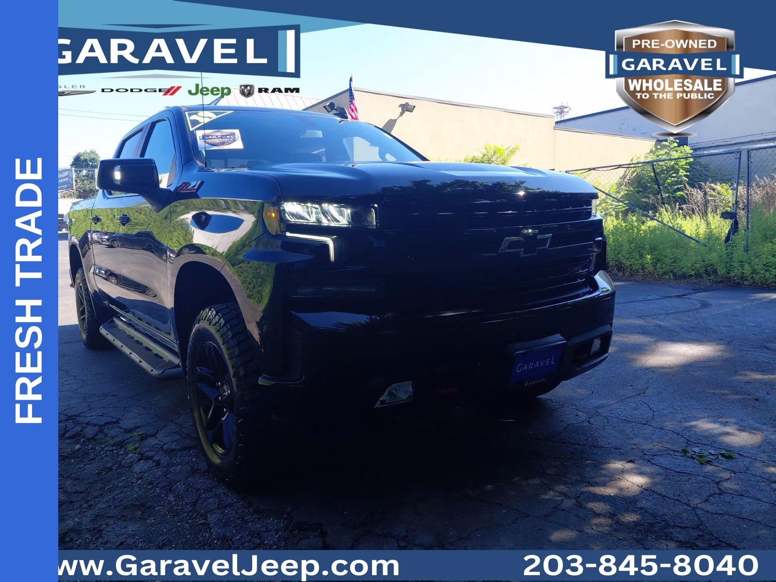 2019 Black Chevrolet Silverado 1500 LT Trail Boss 4X4 Truck