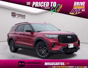 2026 Red Metallic Ford Explorer ST-Line 4X4 SUV