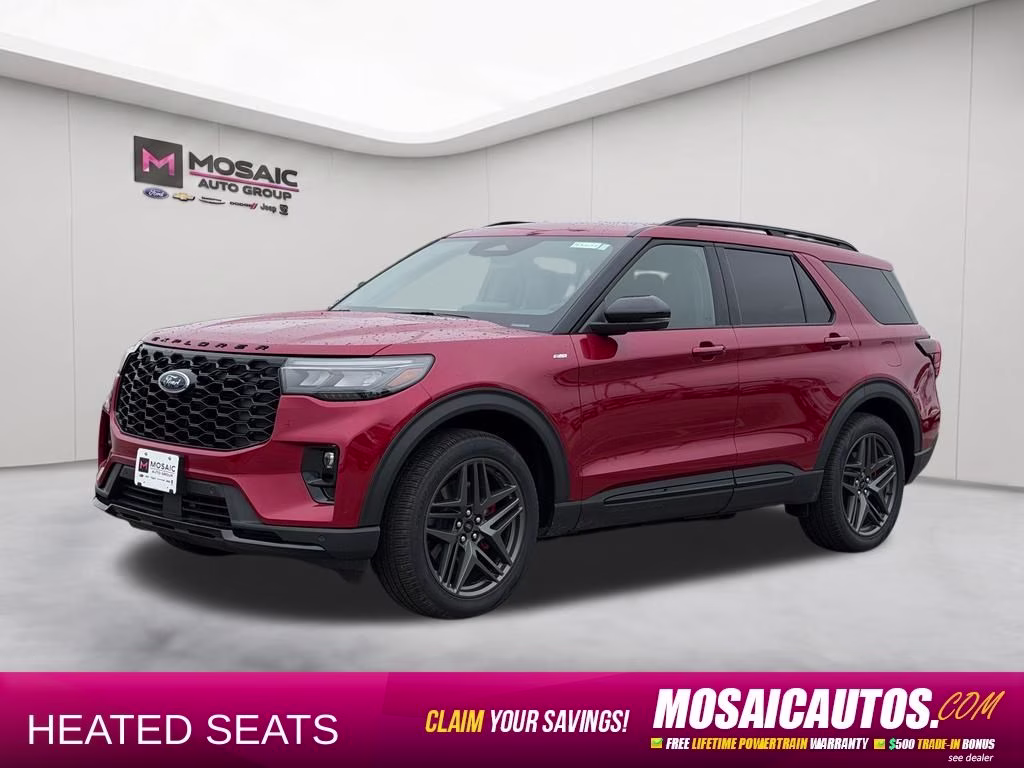 2026 Red Metallic Ford Explorer ST-Line 4X4 SUV