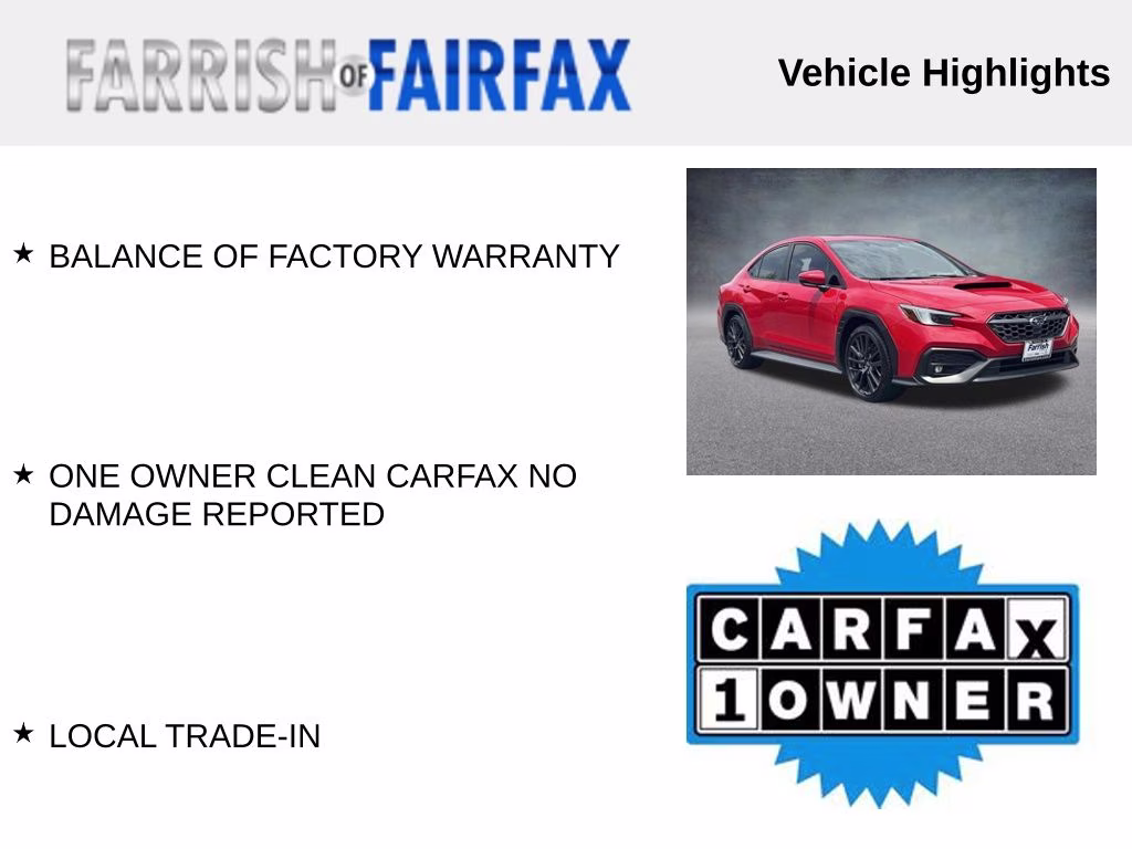 2024 Ignition Red Subaru WRX Limited AWD Sedan